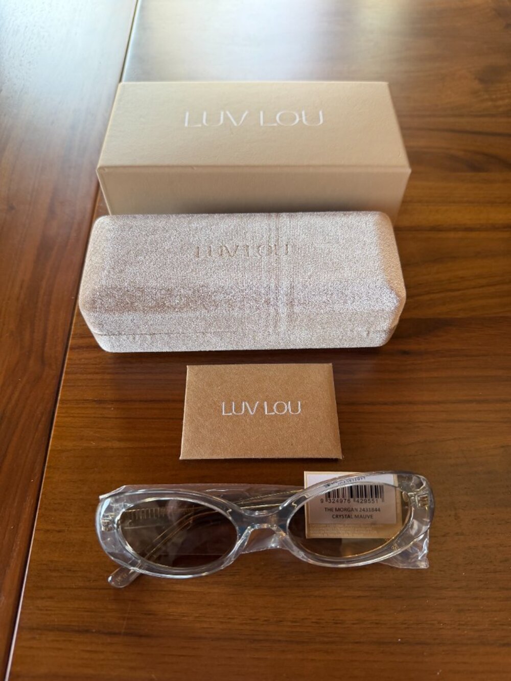 Luv Lou Morgan sunglasses crystal mauve Brand new in case - Picture 6 of 6